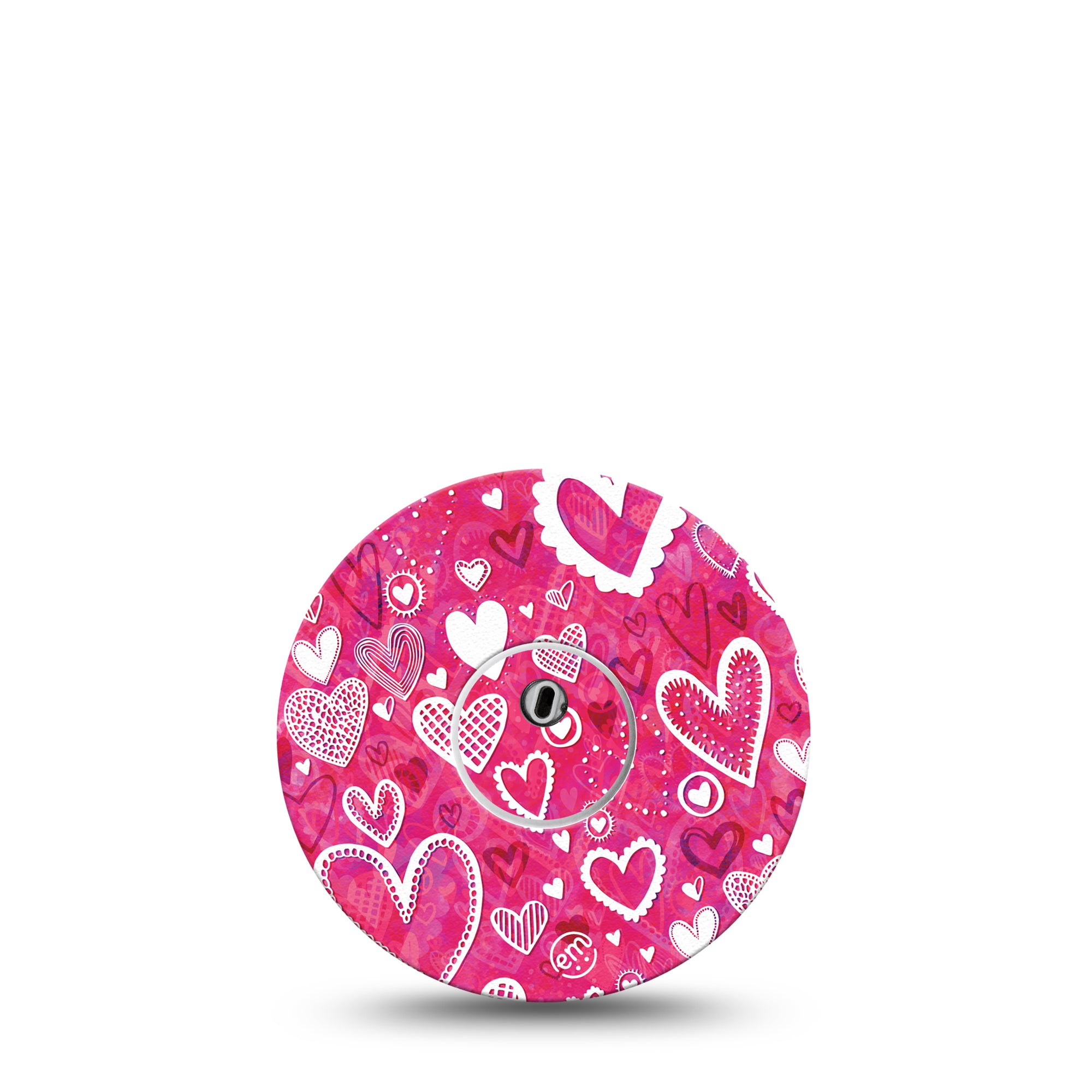 Whimsical Hearts Libre 3 Transmitter Sticker and matching Libre 3 Perfect Fit Adhesive Tape