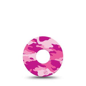 ExpressionMed Pink Camo Libre 3 Tape, Single, Pink Camouflage Themed, CGM Plaster Patch Design 