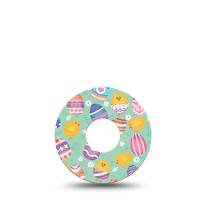 Spring Chicks Libre 3 Tape, Dyed Eggs, And Hatchlings Themed, CGM Patch Design