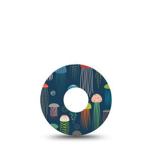 Just Jellies Libre 3 Tape, Single, Crystal Jellyfish Inspired, CGM Patch Design