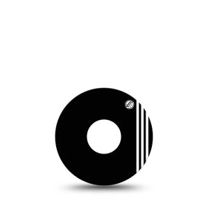 Sporty Libre 3 Tape, Single, White Stripes Inspired, CGM Patch Design