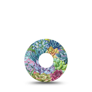 Blue Succulents Libre 3 Tape, Beautiful Succulents Inspired, CGM Fixing Ring Patch Design