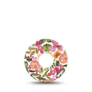 Spring Bouquet Libre 3 Tape, Single, Floral Artwork Inspired, CGM Patch Design