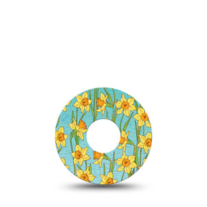 Daffodils Libre 3 Tape, Single, Perennial Plant Inspired, CGM Overlay Patch Design