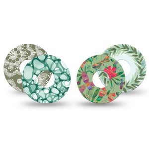 Green Envy Libre 3 Tape, 4 - Pack, Gorgeous Greens Themed, CGM Adhesive Tape Design