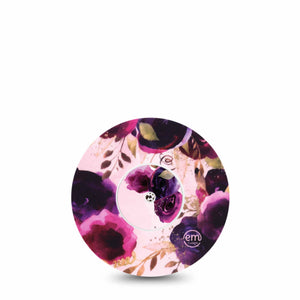 ExpressionMed Purple Bouquet Libre Transmitter Sticker with Tape