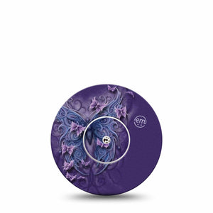 ExpressionMed Purple Butterfly Libre Transmitter Sticker with Tape, Abbott Lingo