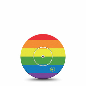 ExpressionMed Rainbow Flag Libre Transmitter Sticker with Tape, Abbott Lingo