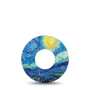 Starry Nights Libre 2 Perfect Fit Adhesive Patch, Single, Van Gogh Painting Inspired Design, Abbott Lingo