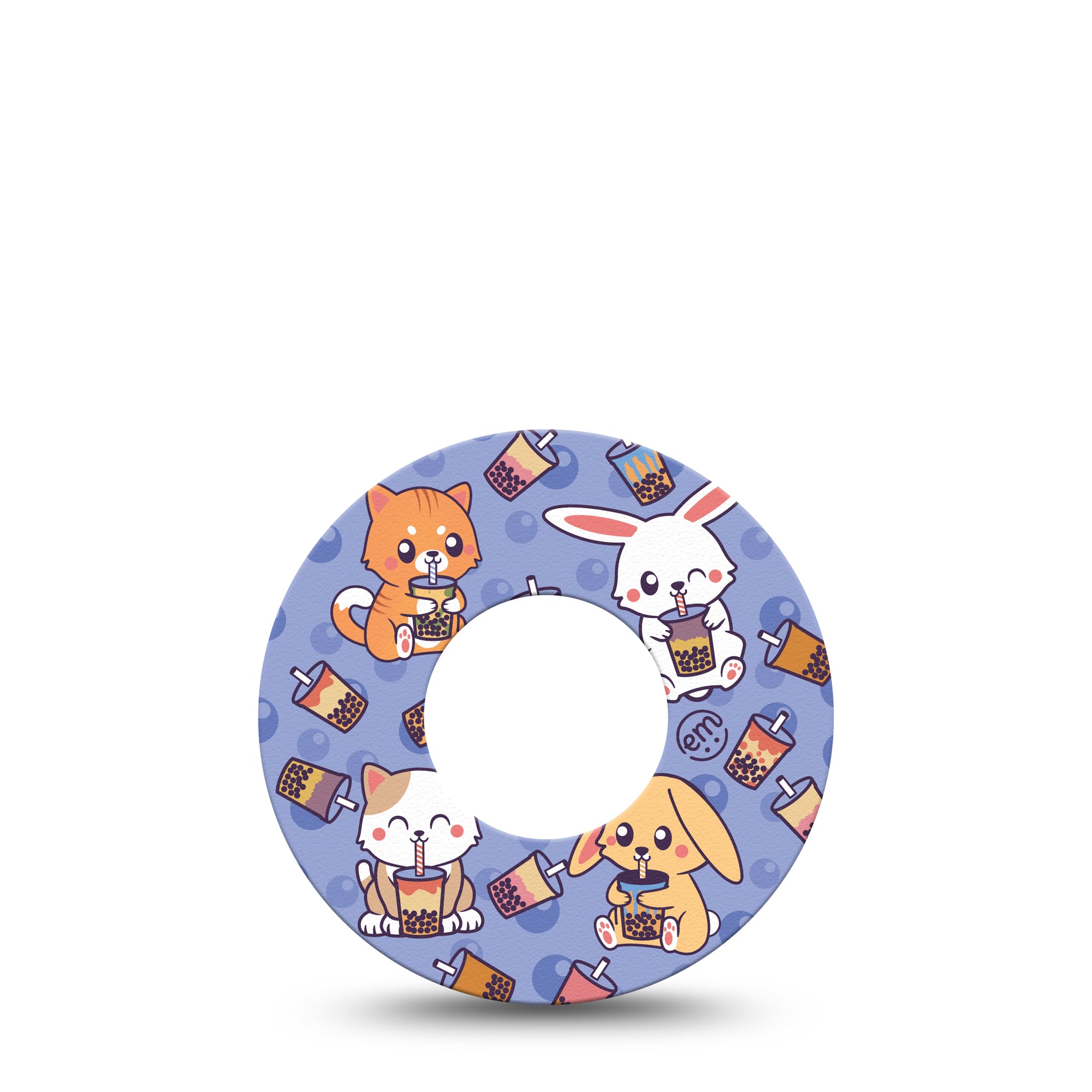 Boba Buddies Libre 2 Perfect Fit Adhesive Patch, Single Tape, Animal Design CGM Adhesive Patch, Abbott Lingo