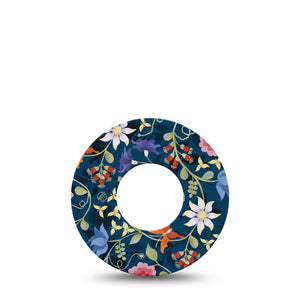 Floral FolkloreLibre Tape, Flower Petals, CGM, Adhesive Patch Design