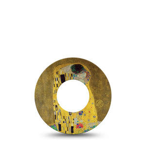 The Kiss - Klimt Libre 2 Perfect Fit Tape, Single, Art Design, Yellow, Waterproof CGM Adhesive Patch