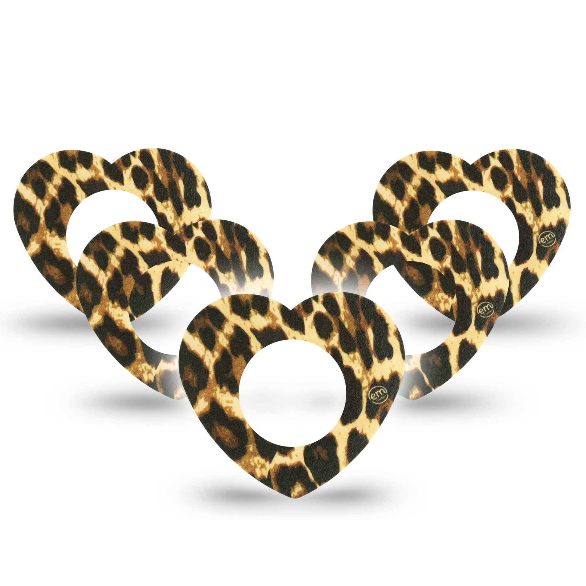 ExpressionMed Leopard Print Heart Libre Tape 5-Pack, Abbott Lingo