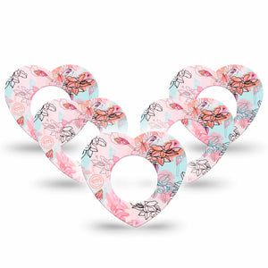 Whimsical Blossoms Heart Libre Tapes