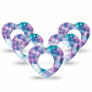 ExpressionMed Purple Tie Dye Heart Libre Tapes, Abbott Lingo