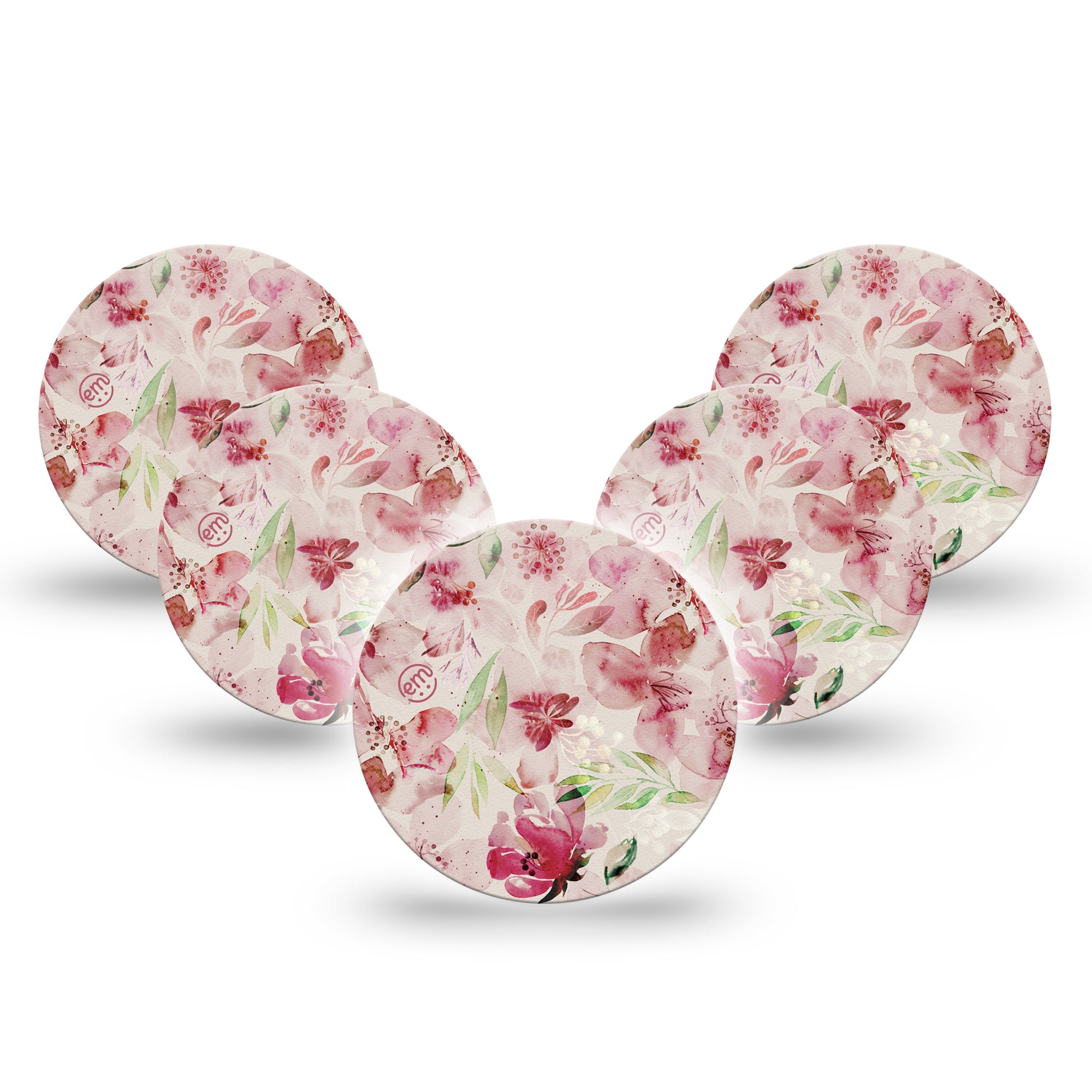 ExpressionMed Ethereal Spring Libre 3 Overpatch, 5-Pack, Exquisite Floral Print Themed, CGM Plaster Tape Design