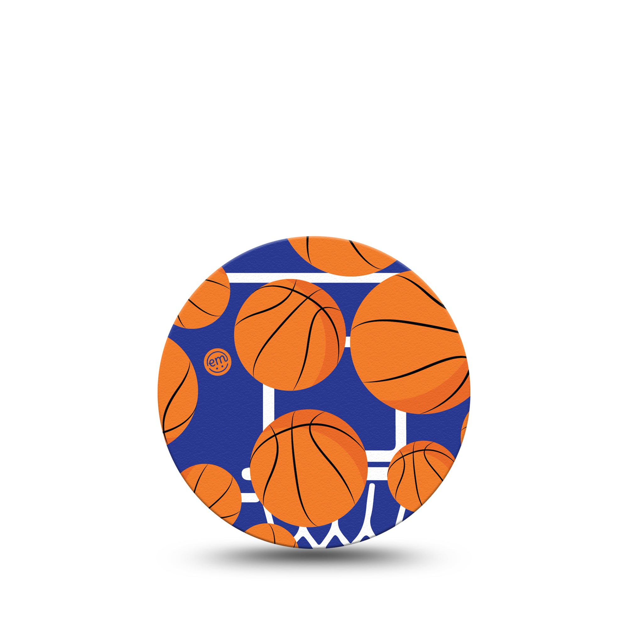 Basketball Libre 3 Overpatch Tape, Single, Basketballs and Hoop CGM Adhesive Patch Design
