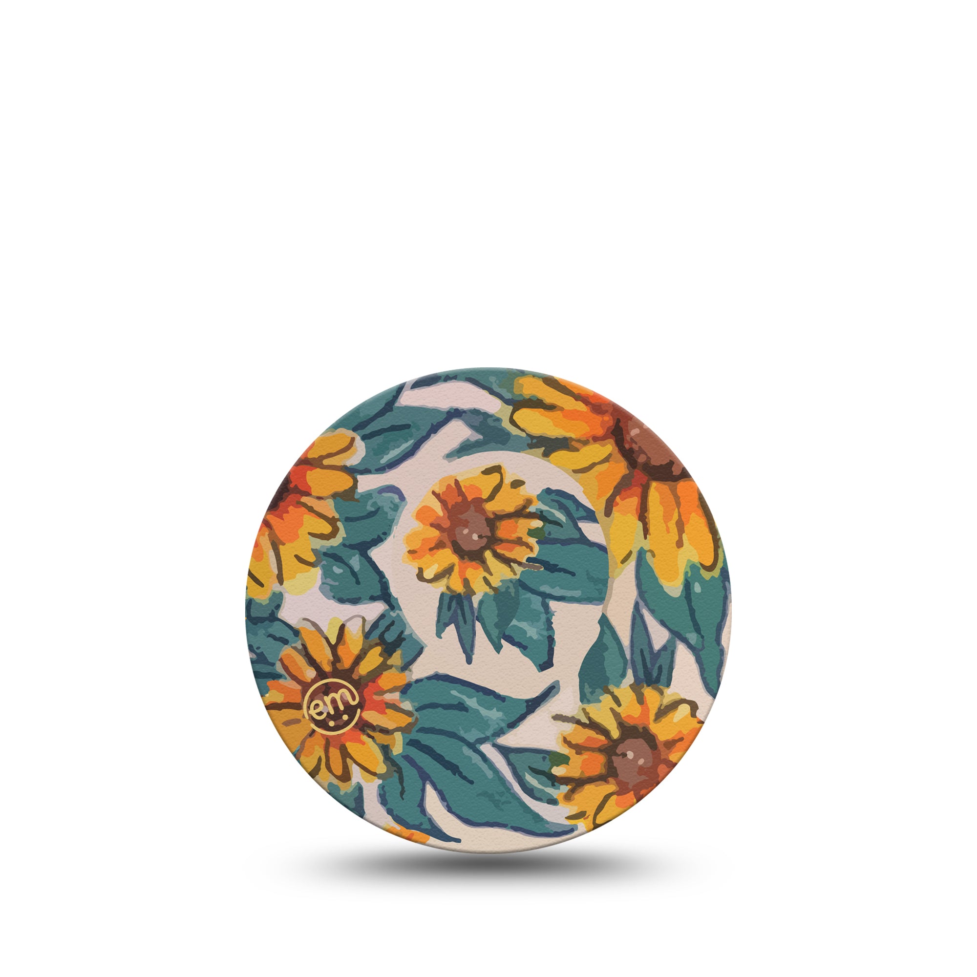 Sunflower Libre 3 Overpatch, Single, Bright Yellow Sunflowers Inspired, CGM Adhesive Tape Design