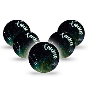 Taurus Libre 3 Overpatch, Single, Zodiac Sign Taurus Constellation Themed, CGM Adhesive Tape Design