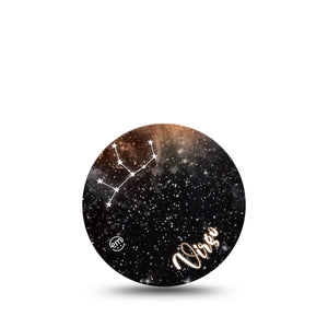 Virgo Libre 3 Overpatch, Single, Zodiac Virgo Constellation Themed, CGM Adhesive Tape Design