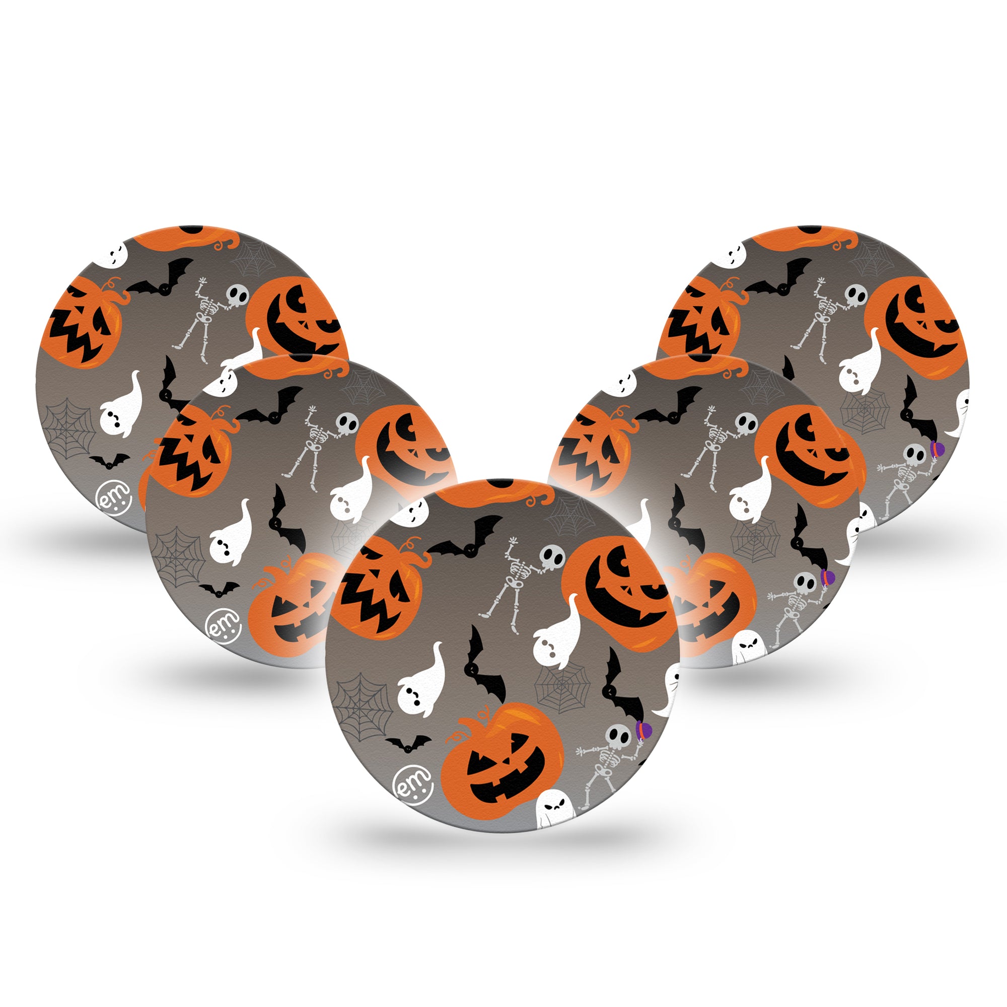 ExpressionMed Halloweeny Libre 3 Overpatch, 5-Pack, Halloween Decorations Themed, CGM Plaster Tape Design