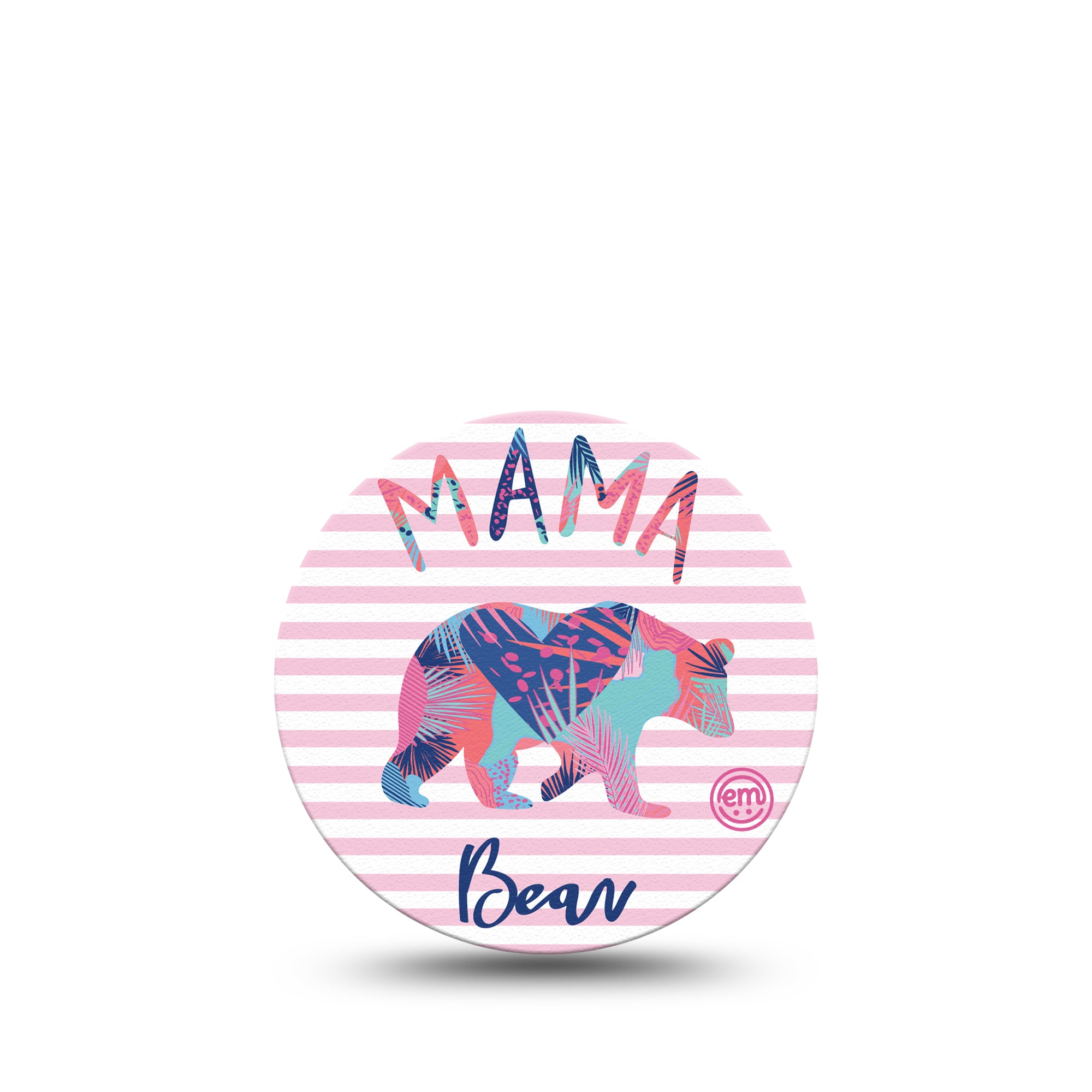 ExpressionMed Mama Bear Libre 3 Overpatch, Pink Mothers Day Inspired, CGM, Plaster Tape Design