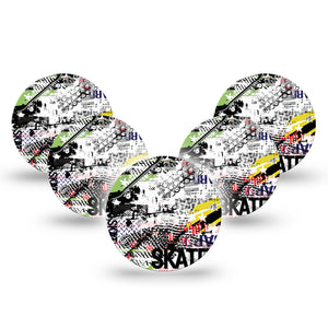 Skateboard Libre 3 Overpatch, 5-Pack, Kick n' Flip Themed, CGM, Plaster Tape Design
