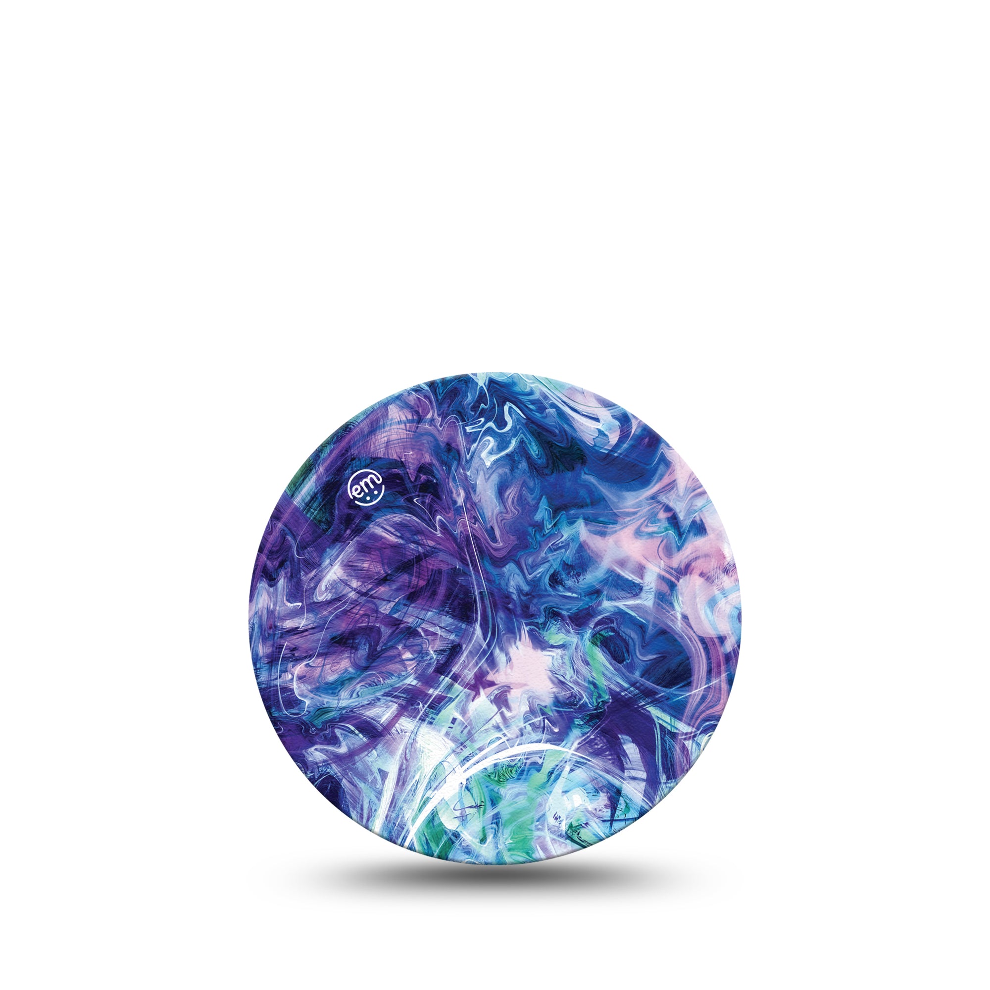 Deep Purple Swirl Libre 3 Overpatch, Single Tape, TieDye themed CGM Adhesive Tape Design