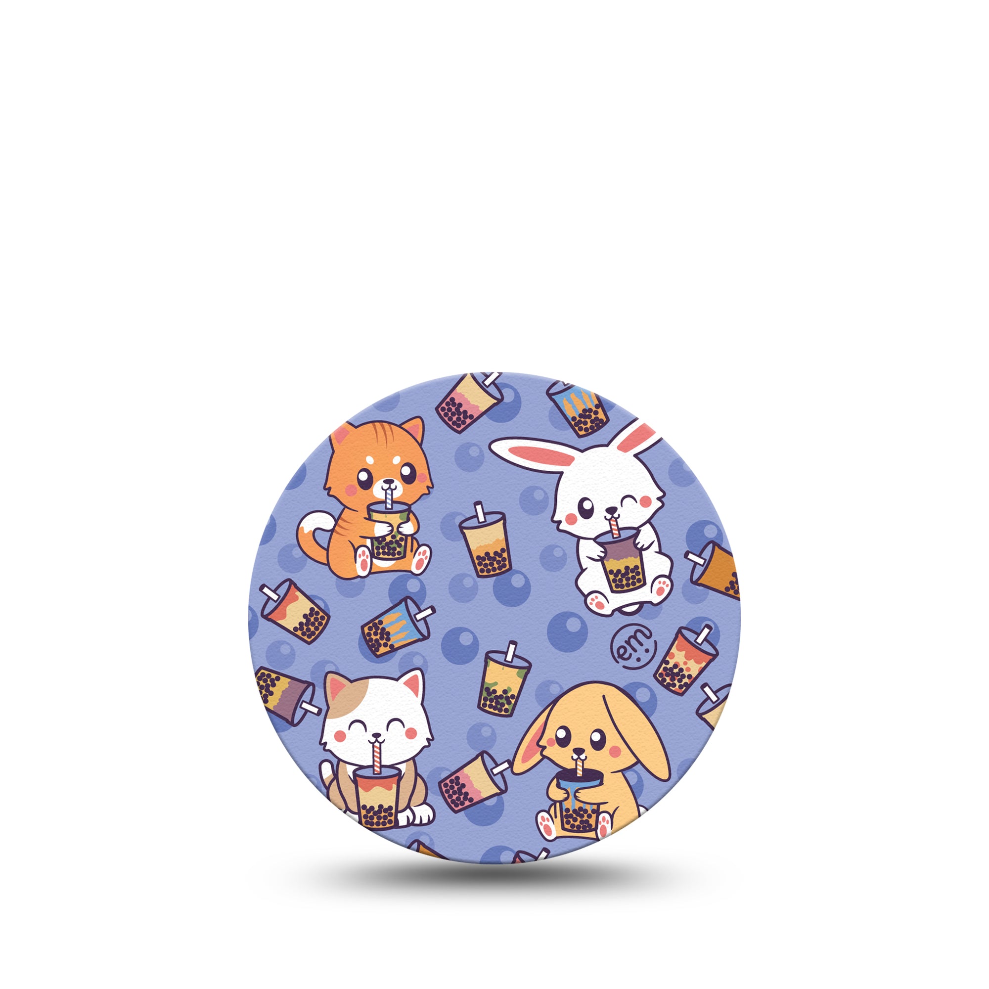 Boba Buddies Libre 3 Overpatch Adhesive Patch, Single Tape, Animal Design CGM Adhesive Tape Design