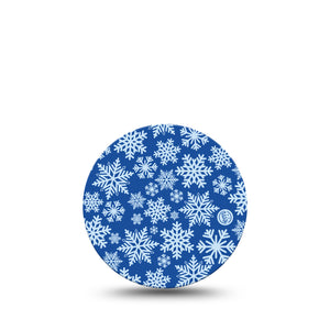 ExpressionMed Snowflake Libre 3 Overpatch, Single, Winter Flurries Inspired, CGM Adhesive Tape Design
