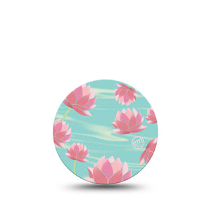 ExpressionMed Meditation Lotus Libre 3 Overpatch, Single, Floating Lotus Inspired, CGM Adhesive Tape Design