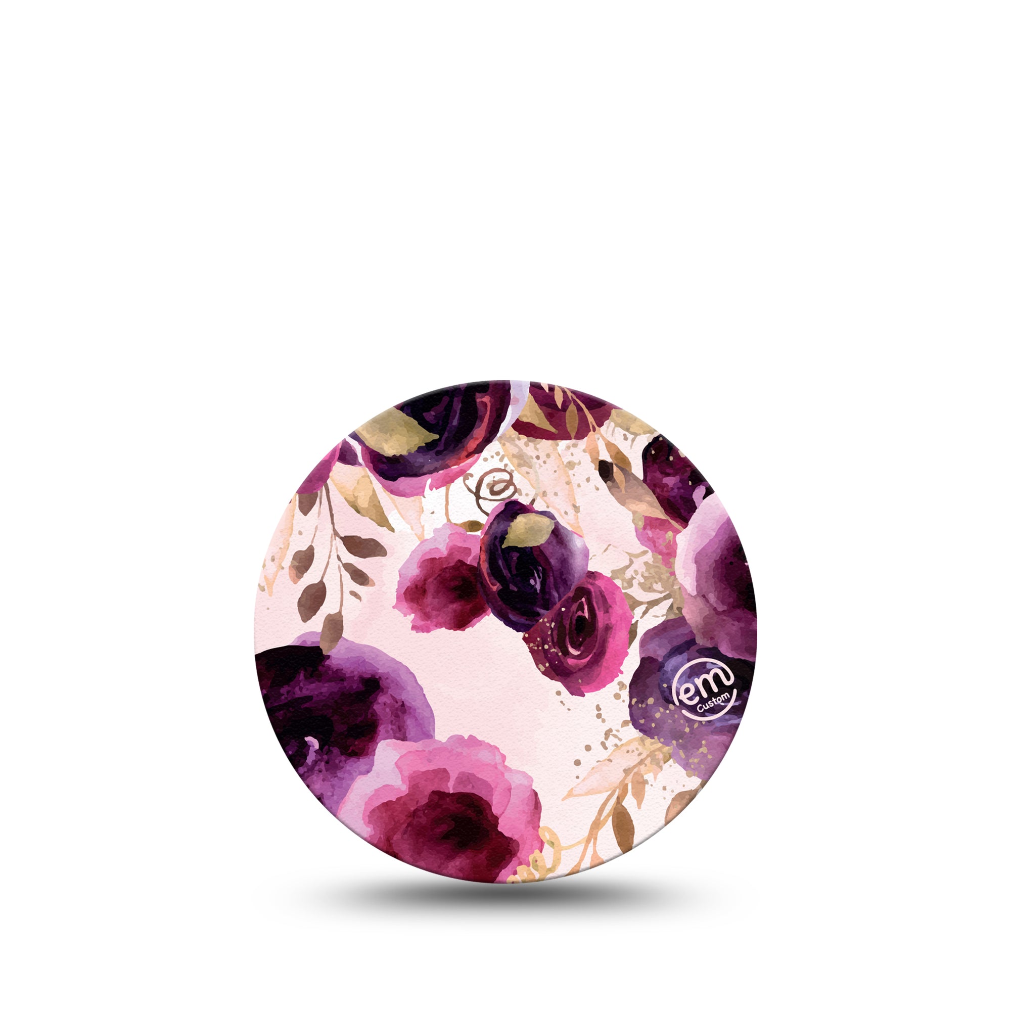 ExpressionMed Purple Bouquet Libre 3 Overpatch, Single, Purple Floral Themed, CGM Adhesive Tape Design