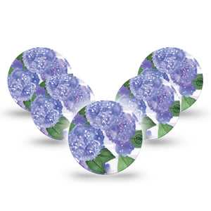 ExpressionMed Lavender Flowers Libre 3 Overpatch, 5-Pack, Blooming Lavenders Inspired, CGM Adhesive Tape Design