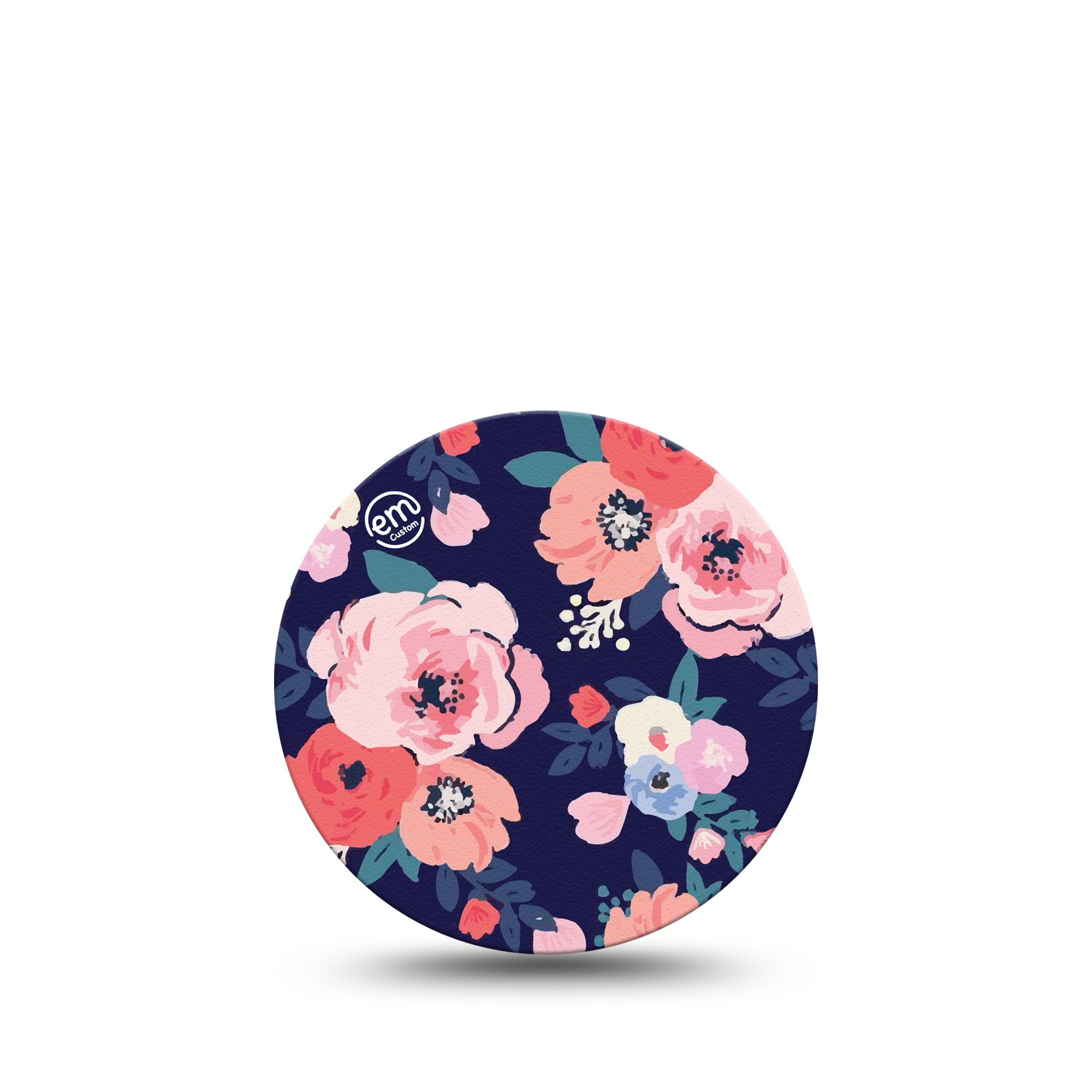 ExpressionMed Painted Flower Variety Libre 3 Overpatch, Single, Midnight Florals Themed, CGM Adhesive Tape Design