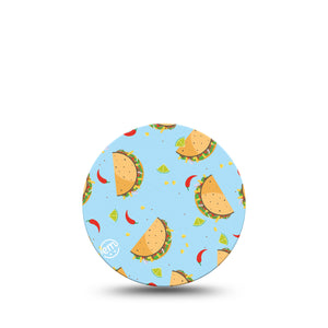 ExpressionMed Spicy Tacos Libre 3 Overpatch, Single, Yummy Tacos Themed, CGM Adhesive Tape Design