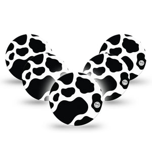 Cow Print Libre 3 Overpatch, 5-Pack, Classic Cow Print CGM Adhesive Tape Design