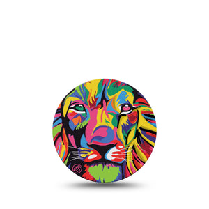 ExpressionMed Majestic Lion Libre 3 Overpatch, Single, King Of The Jungle Inspired, CGM Adhesive Tape Design