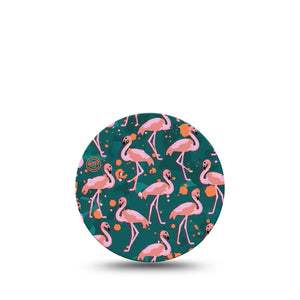 ExpressionMed Flamingos Libre 3 Overpatch, Single, Long Legged Birds Inspired, CGM Adhesive Tape Design