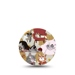 ExpressionMed Kitty Cat Libre 3 Overpatch Tape, Single, Adorable Kitties Inspired, CGM Adhesive Tape Design