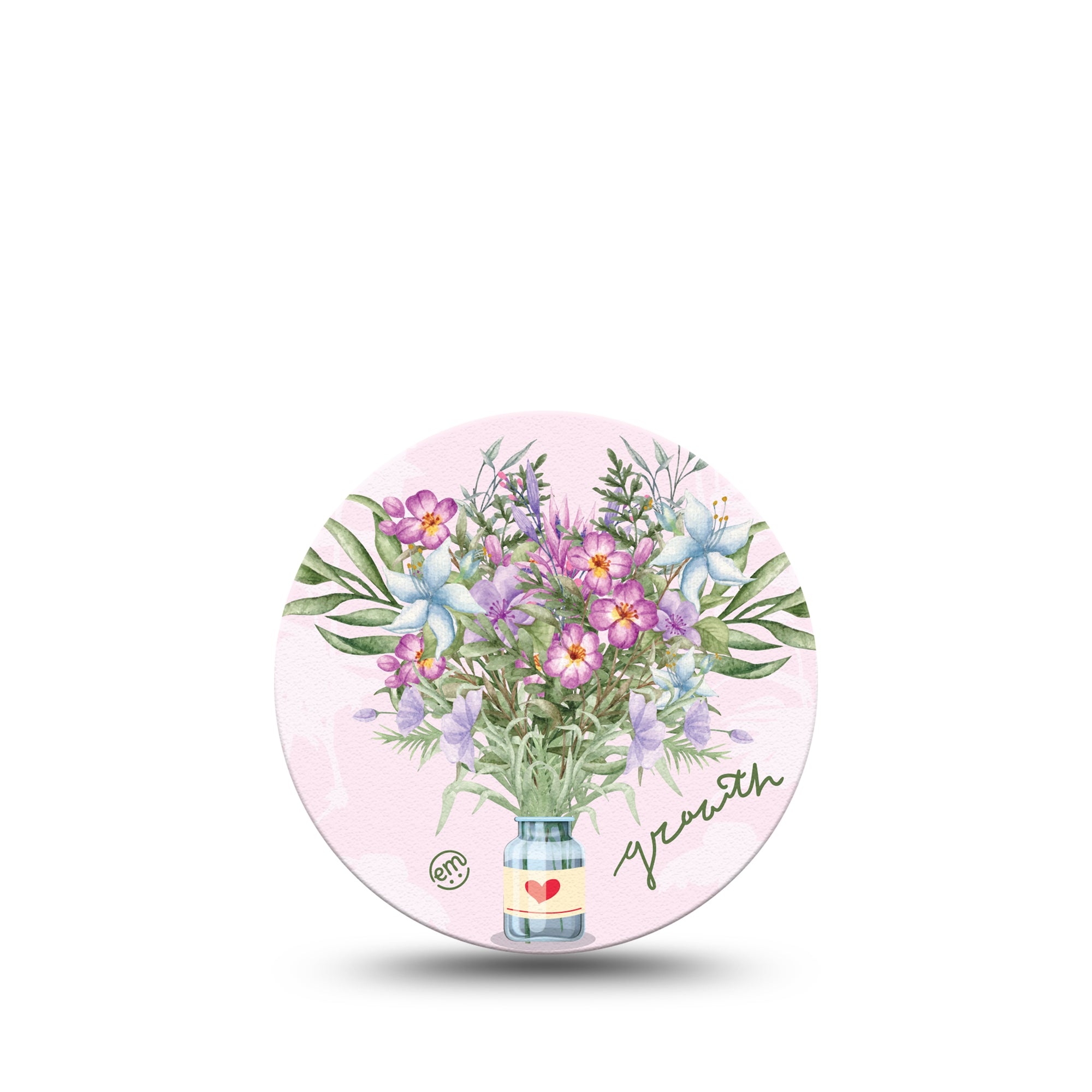 ExpressionMed Thriving Blossoms Libre 3 Overpatch, Single, Growth Floral Bouquet Inspired, CGM Adhesive Tape Design