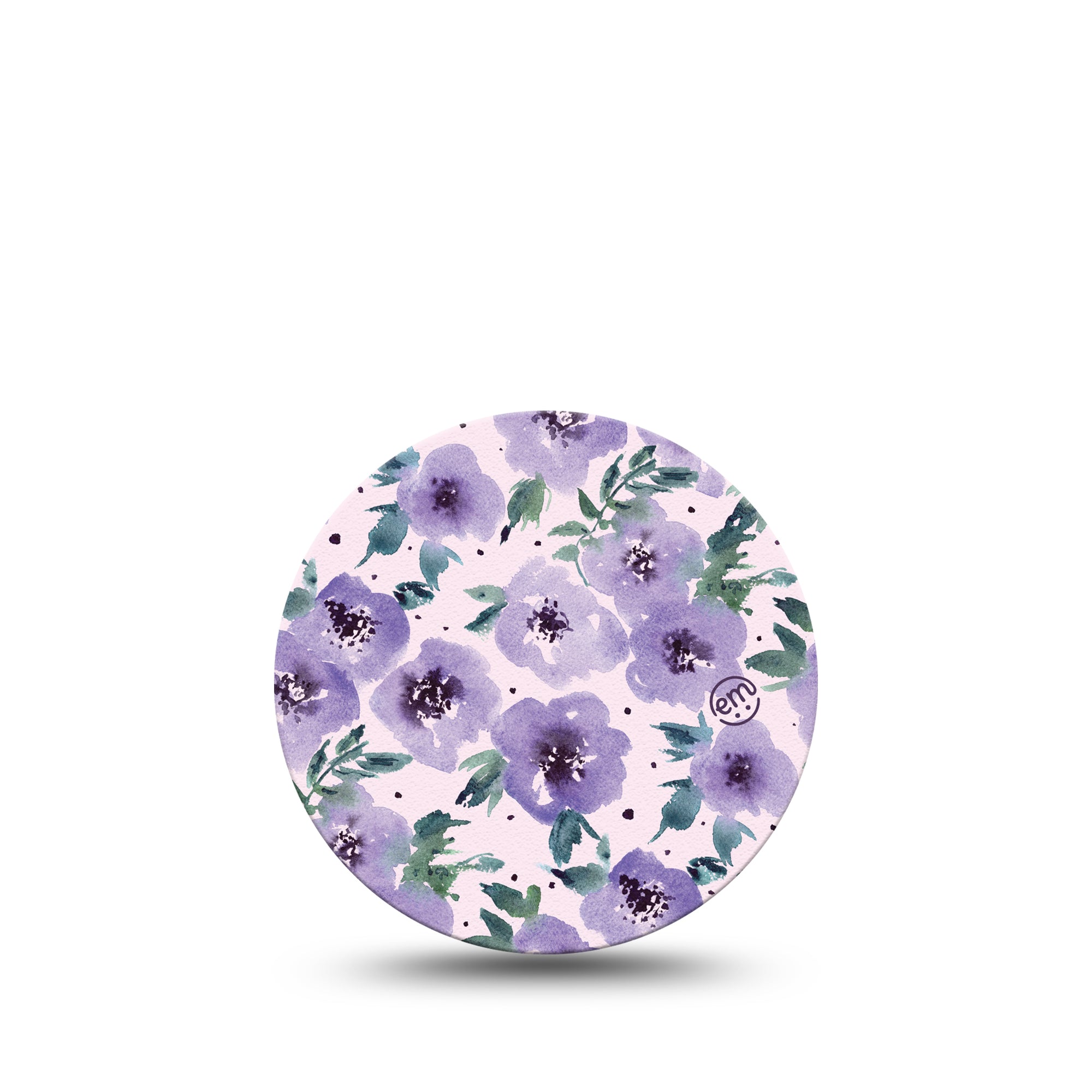 ExpressionMed Flowering Amethyst Libre 3 Overpatch, Single, Light Purple Flowers Inspired, CGM Adhesive Tape Design