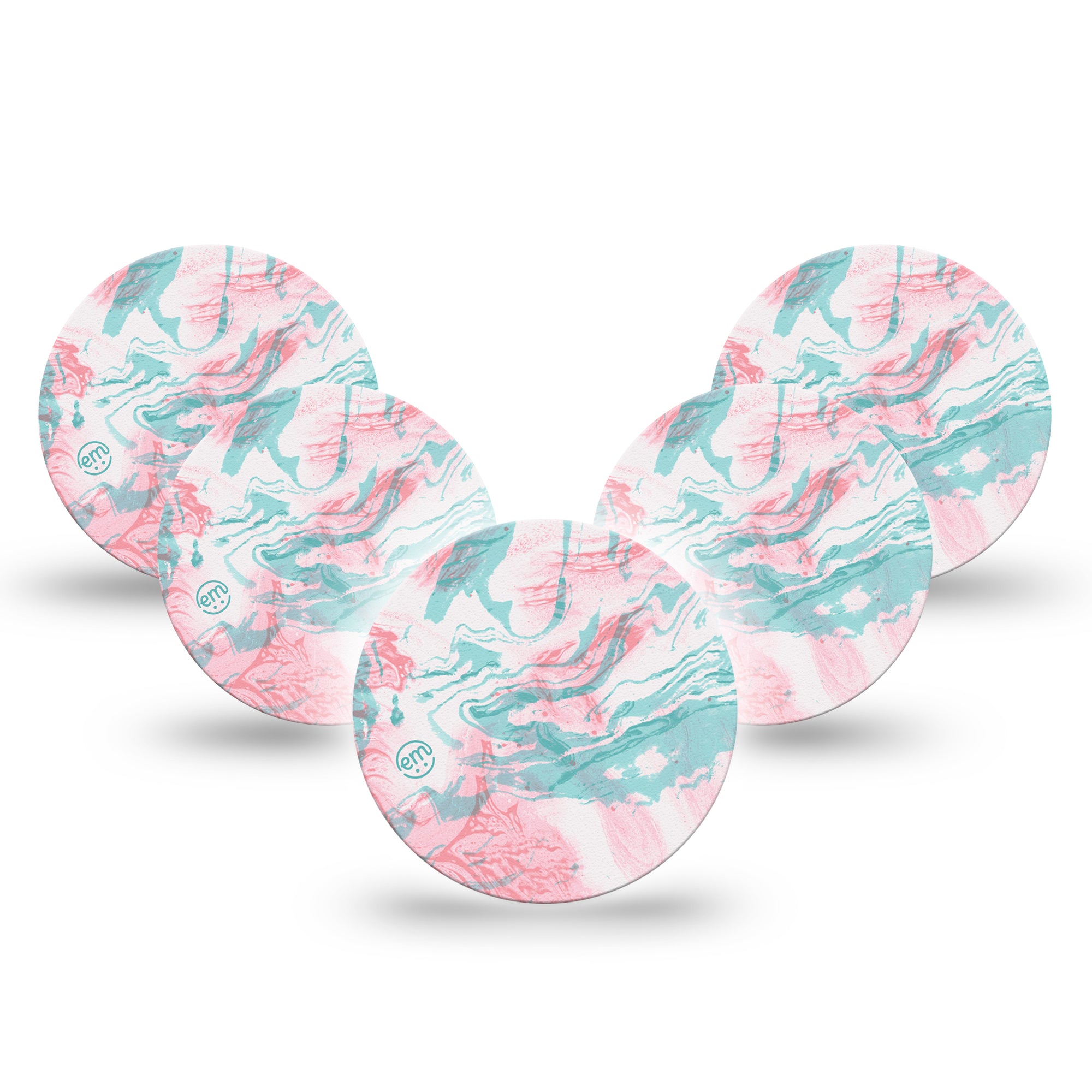 ExpressionMed Marbling Pastels  Libre 3 Overpatch, 5-Pack, Smooth Marble Inspired, CGM Adhesive Tape Design