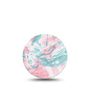 ExpressionMed Marbling Pastels Libre 3 Overpatch, Single,Lightcolored Marble Inspired, CGM Adhesive Tape Design