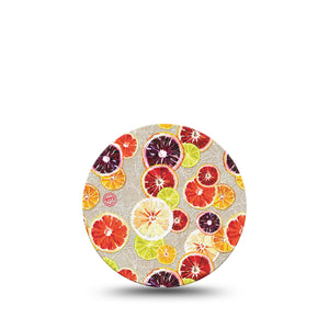 Citrus Slices Libre 3 Overpatch, Citrusy Slices Themed CGM Adhesive Tape Design