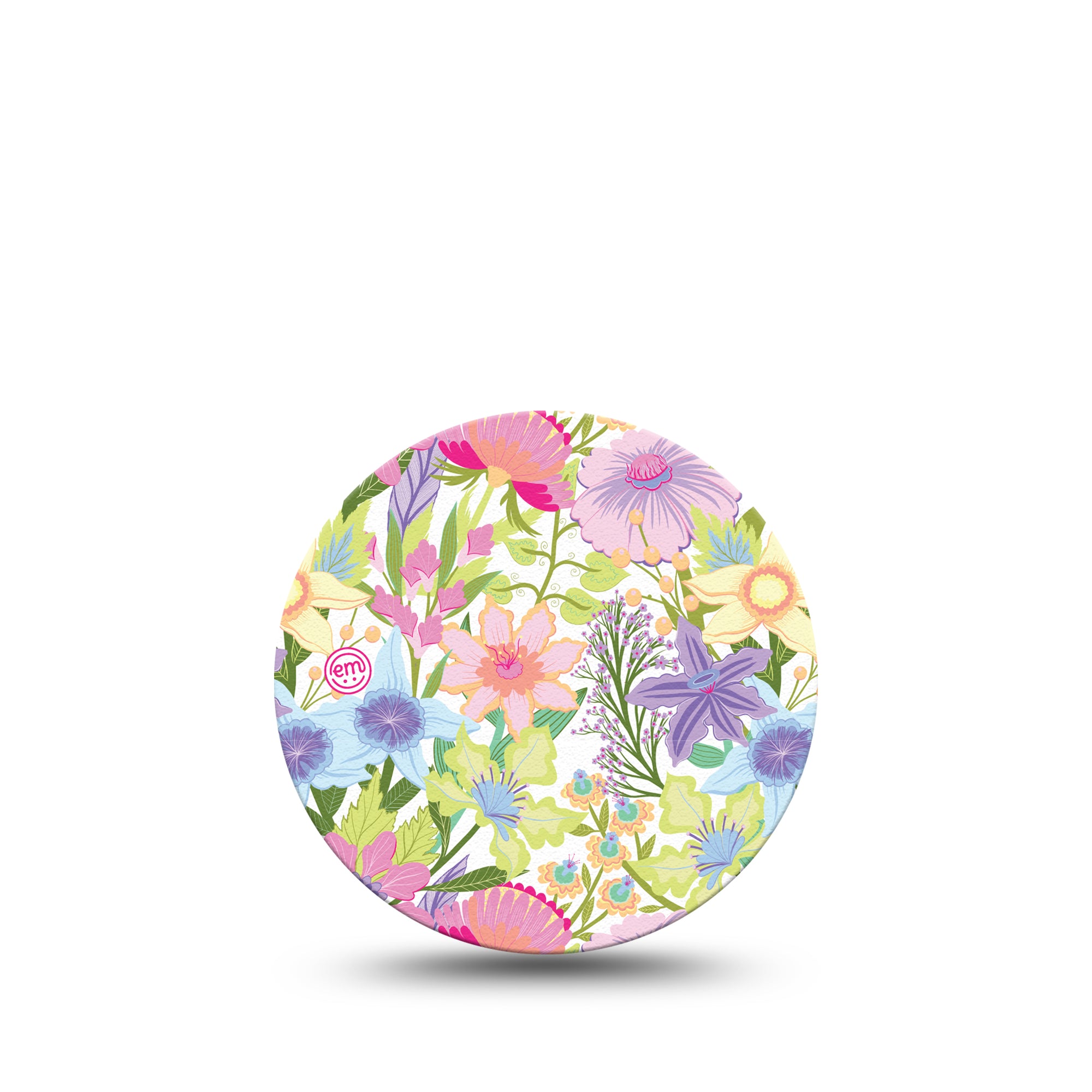 ExpressionMed Fantasy Floral Libre 3 Overpatch, Single, Pastel Flower Garden Inspired, CGM Adhesive Tape Design