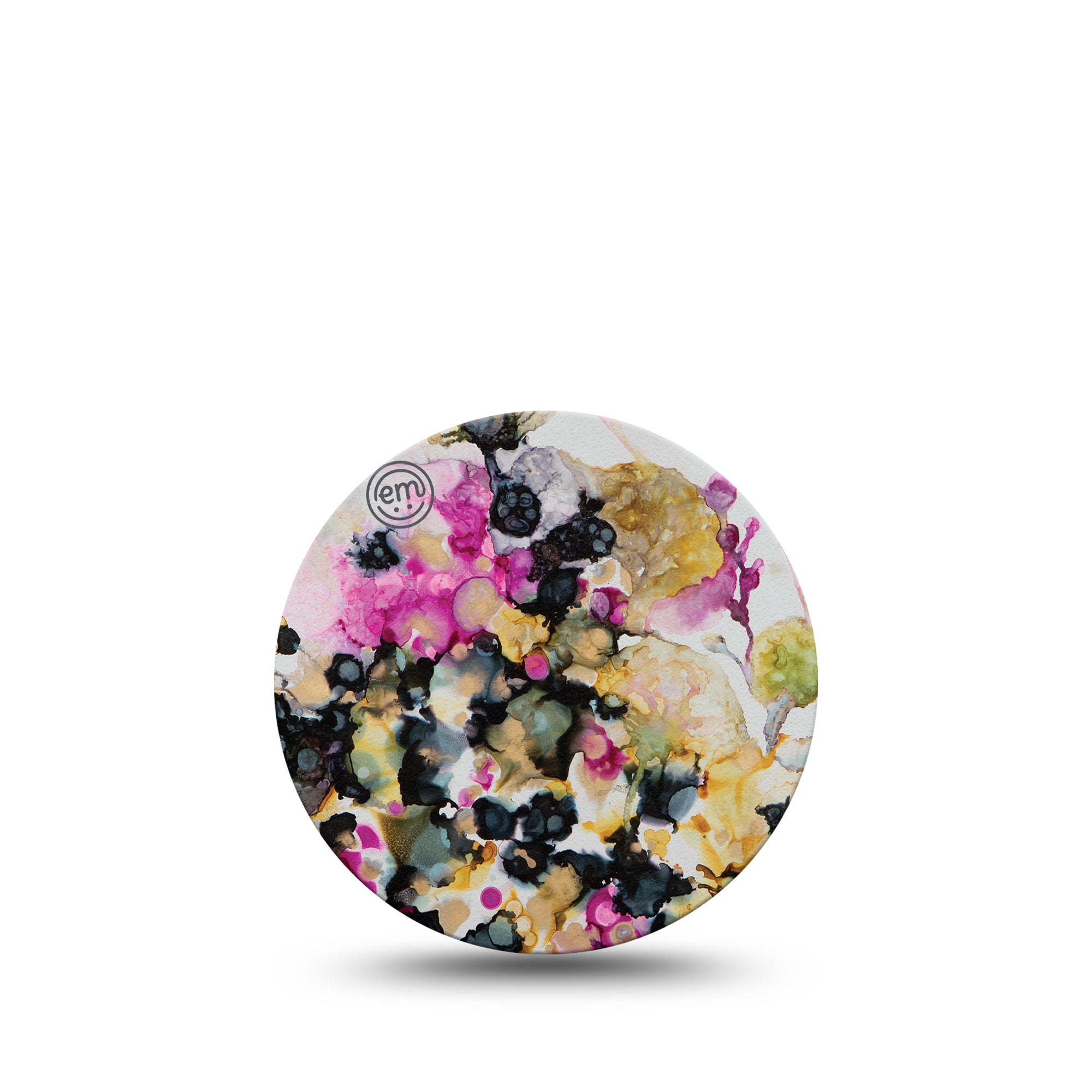 ExpressionMed Wild Blossoms Libre 3 Overpatch, Single, Dark Floral Themed, CGM Adhesive Tape Design