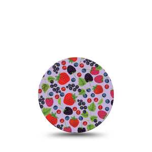 ExpressionMed Wild Berries Libre 3 Overpatch, Mixed Berries Themed CGM Adhesive Tape Design