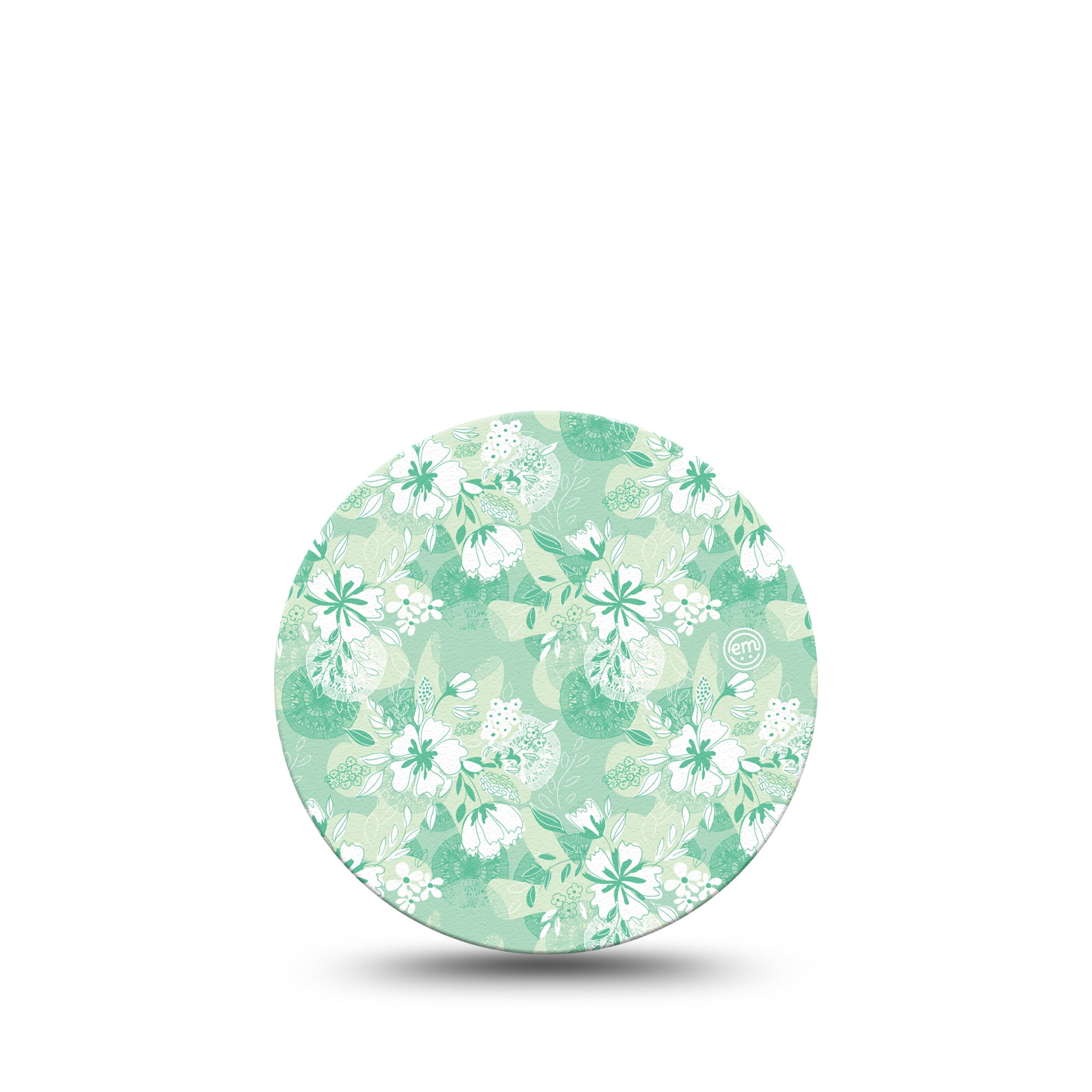 Airy Floral Libre 3 Overpatch, Minty Fresh Flowers Themed CGM Adhesive Tape  - ExpressionMed