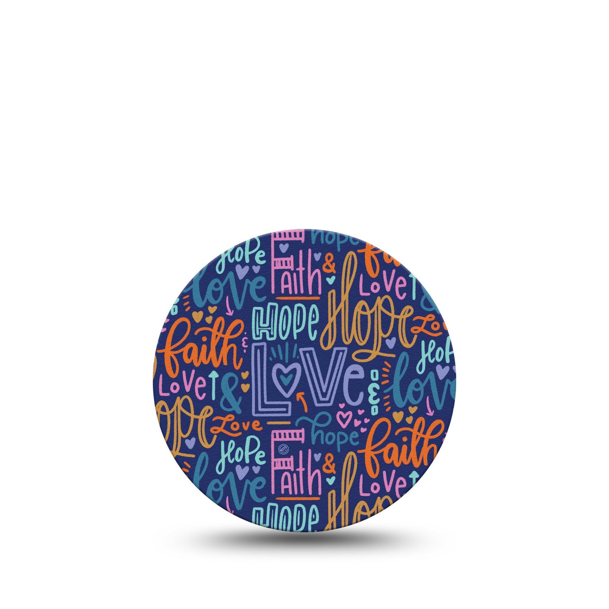 ExpressionMed Faith Love Hope Libre 3 Overpatch, Inspirational Themed, CGM Adhesive Tape Design