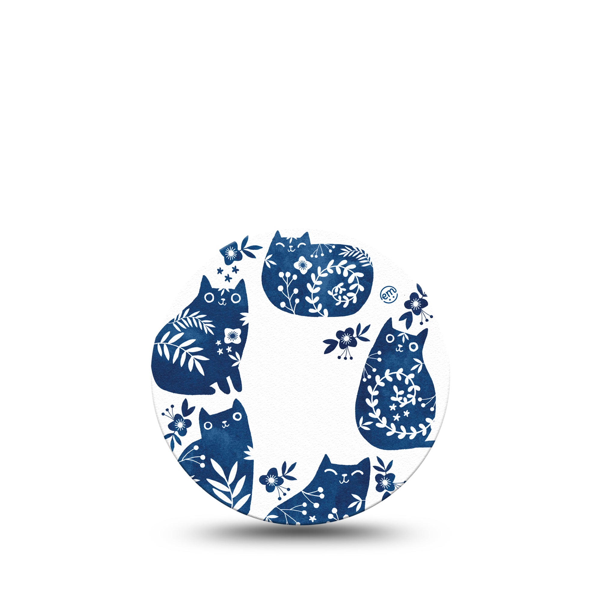 Delft Kittens Libre 3 Overpatch, Single, Fancy Blue Kittens Inspired, CGM Adhesive Tape Design